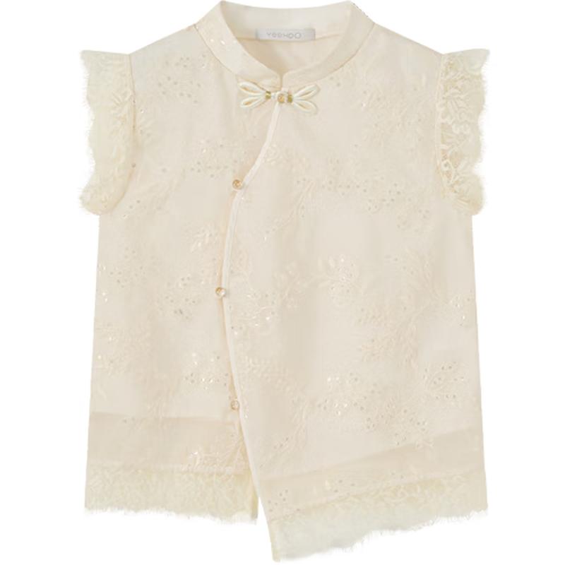 

YEEHOO Girls Hanfu Inspired Short Sleeve Shirt 165