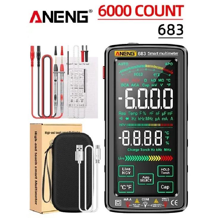 ANENG 683 Smart Multimeter Tester High-end Touch Rechargeable 6000 Counts Multimetro Test Multitester AC/DC Voltage Current Tool