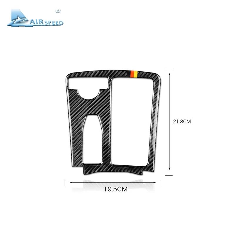 Airspeed Real Carbon Fiber Trim Stickers for Mercedes Benz C Class W204 E Class W212 Car Armrest Panel Cover Styling