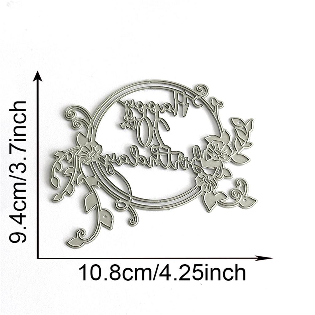 Happy 20th Birthday Metal Die Cuts Carbon Steel Cutting Dies Embossing Stencils for Card Photo Scrapbooking Decorations