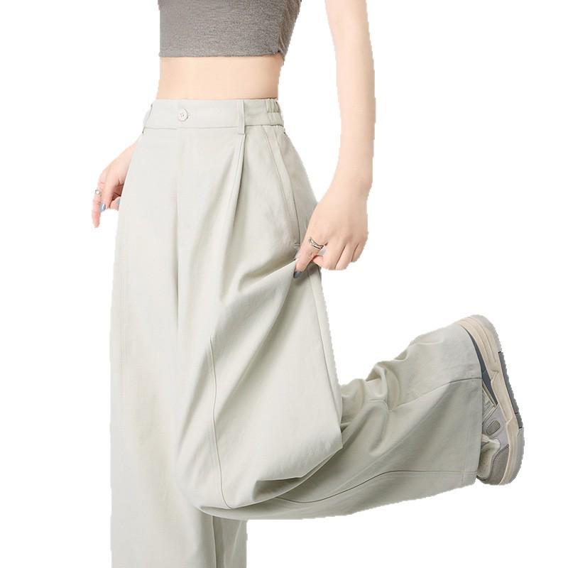 Versatile Slimming Wide-Leg Banana Pants for Women - Spring/Summer 2026, Lightweight, Loose, Quick-Drying Workwear.