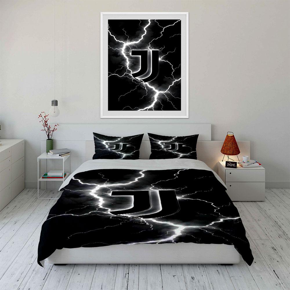 Lightning bolts, Juventus logo. Bedding sets Duvet cover sets Duvet covers Pillowcases(1* Duvet Cover 2* Pillowcases without duvet insert)
