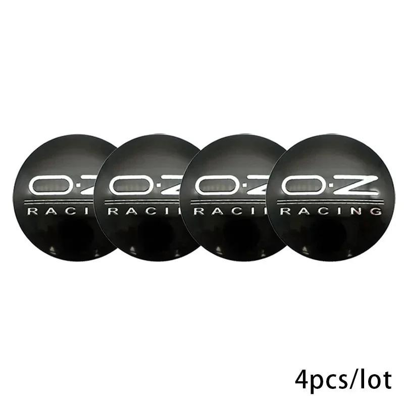 Set di 4 Adesivi Tappo Centrale Mozzo Ruota Auto Emblema OZ da 56 mm Adatti per Adesivi Emblema 3D OZ Racing Decorazione Styling Automobilistico