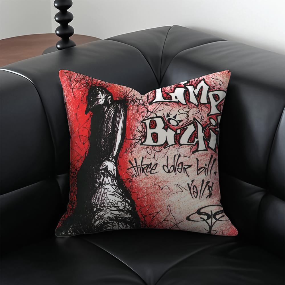 Band Llimp Bbizkit Album Cushion Cover Pillow Case Antidustmite Invisible zipper silky plush cushion