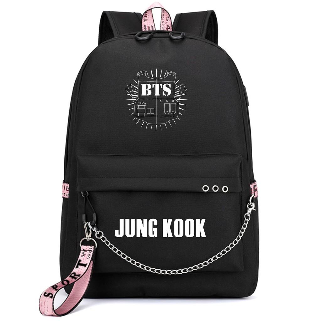 Kpop Bangtan Boys Bts Backpack Usb Charging School Bags Rucksack Bags Travel