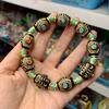 Tibetan Style Enamel Beaded Bracelet, Multicolor Vintage Gold-Plated Ethnic Jewelry,Handmade Enamel Charm Bracelet