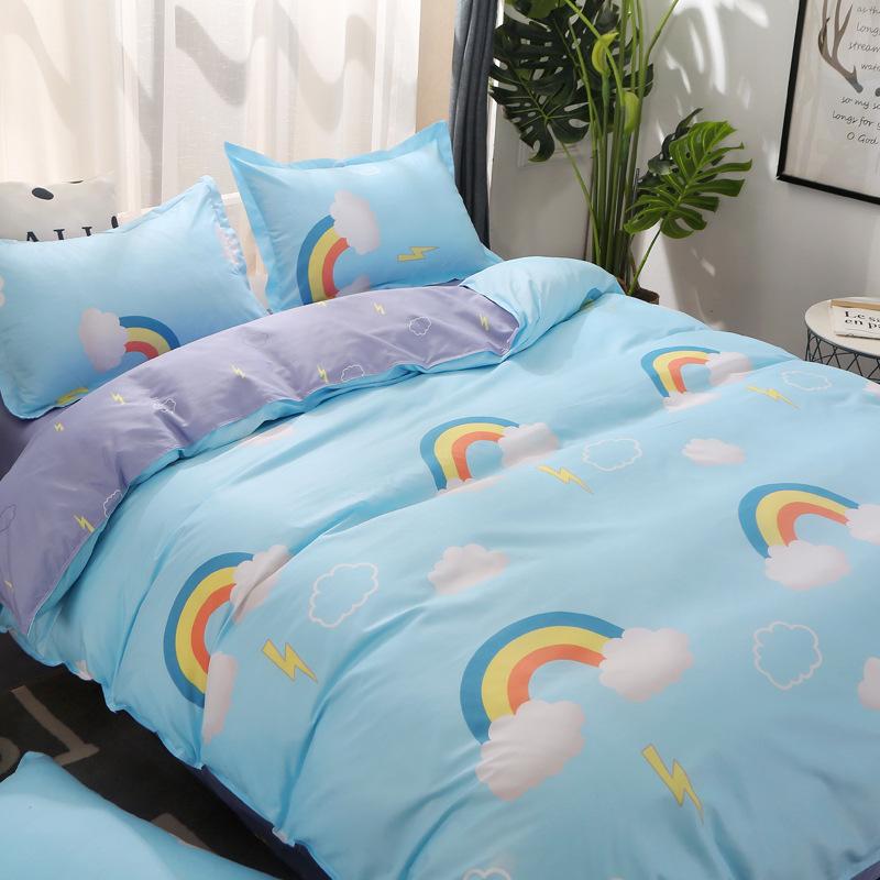 Bettwäsche-Sets, Bettbezug aus Baumwolle, für Einzelbett, Doppelbett, Queen-Size-Bett, Bettdecke/Bettbezug, Leinen-Set