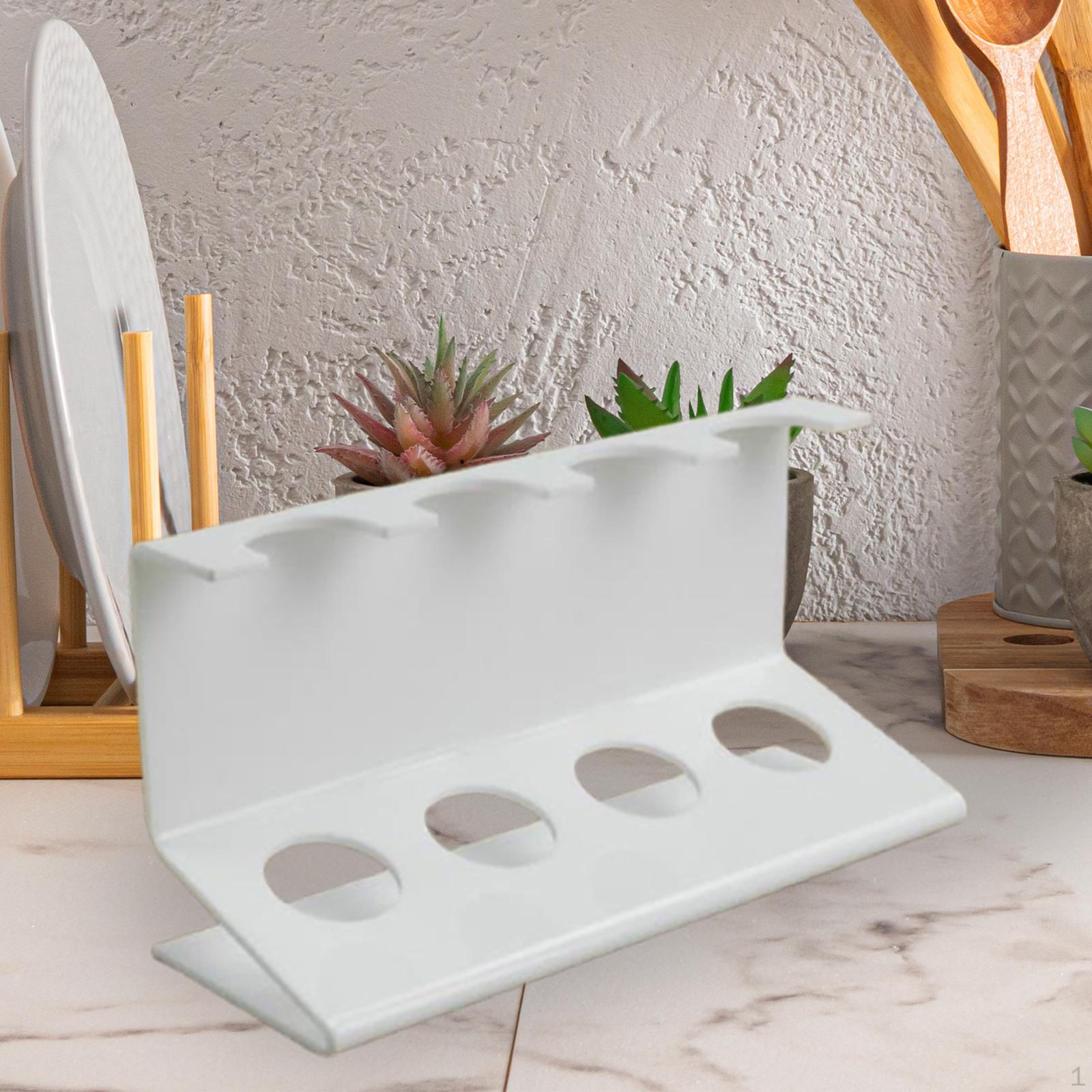 

Держатель для столовых приборов акриловый 4 слота элегантный органайзер для столовой кухонной утвари подставка для ложек