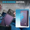 For iPhone 17 Pro Max Case JEEHOOD J05 Leather Mobile Cover with Detachable Magnetic Card Bag