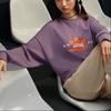 Adidas Originals Sportswear Hoodie With Embroidered Logo Women Tops Dark-Grey Violet IN1053