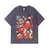 275 GSM Washed T-shirts 100% Cotton One Piece V58 Egghead Chibi Print Unisex Heavy Cotton T Shirt