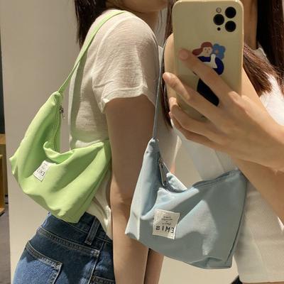 Fashion Women Pure Color Shoulder Underarm Bag Casual Elegant Ladies Small Hobos Brand Designer Handbags Solid Color Armpit Bags