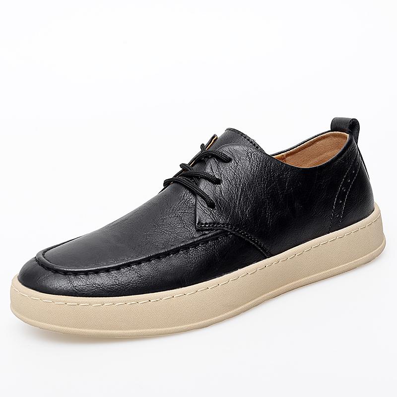 

Мода Мода Кожаные Оксфорды для Мужчин Повседневные Кроссовки для Прогулок Новый Дизайн Мужская Повседневная Обувь Уличная Обувь для Скейтборда Обувь для Вождения 44 чёрный