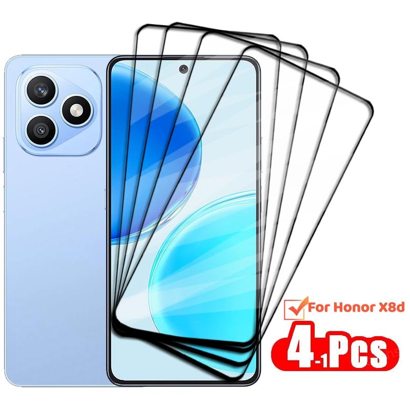 4-1Pcs Glass For Honor X8d Tempered Glass Honor X8d Screen Protector HD Protective Phone Film For Honor X8d