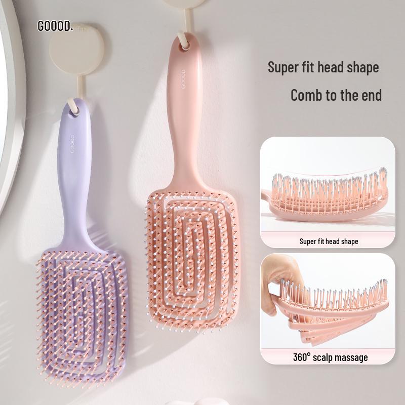 Pettine Cuscino Massaggiante e per lo Styling dei Capelli Voluminosi con Cima Alta per Capelli Lunghi