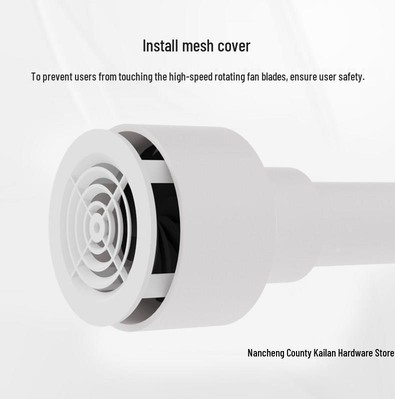 Ventilator de evacuare mini casnic pentru găuri de aer condiționat (75/63/50) - Ideal pentru Dormitoare Mici