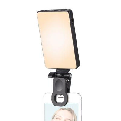 Clip-on LED Video Light Selfie Light 2500K-9000K com bateria para iPhone Samsung Huawei Smartphones Transmissão ao vivo Selfie