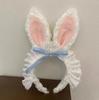 Women's Plush Heart-Eared Rabbit Headband: Cute Hair Clip & Face Wash Accessory
