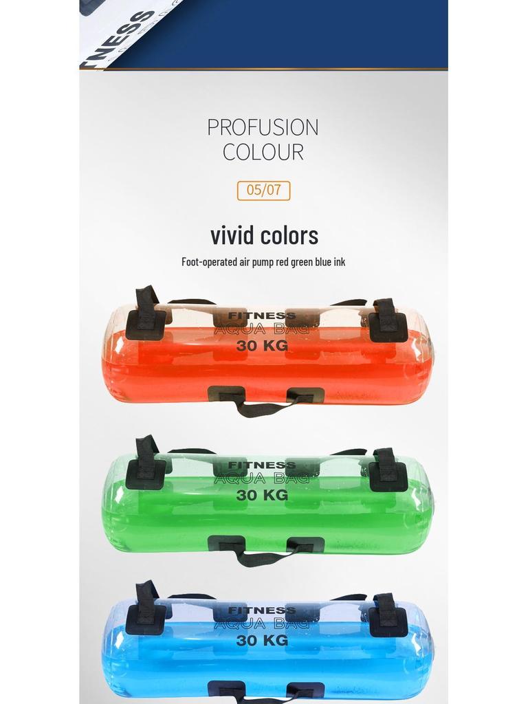 Transparent PVC Water-Filled Fitness Weight Bag - Squat and Exercise Equipment