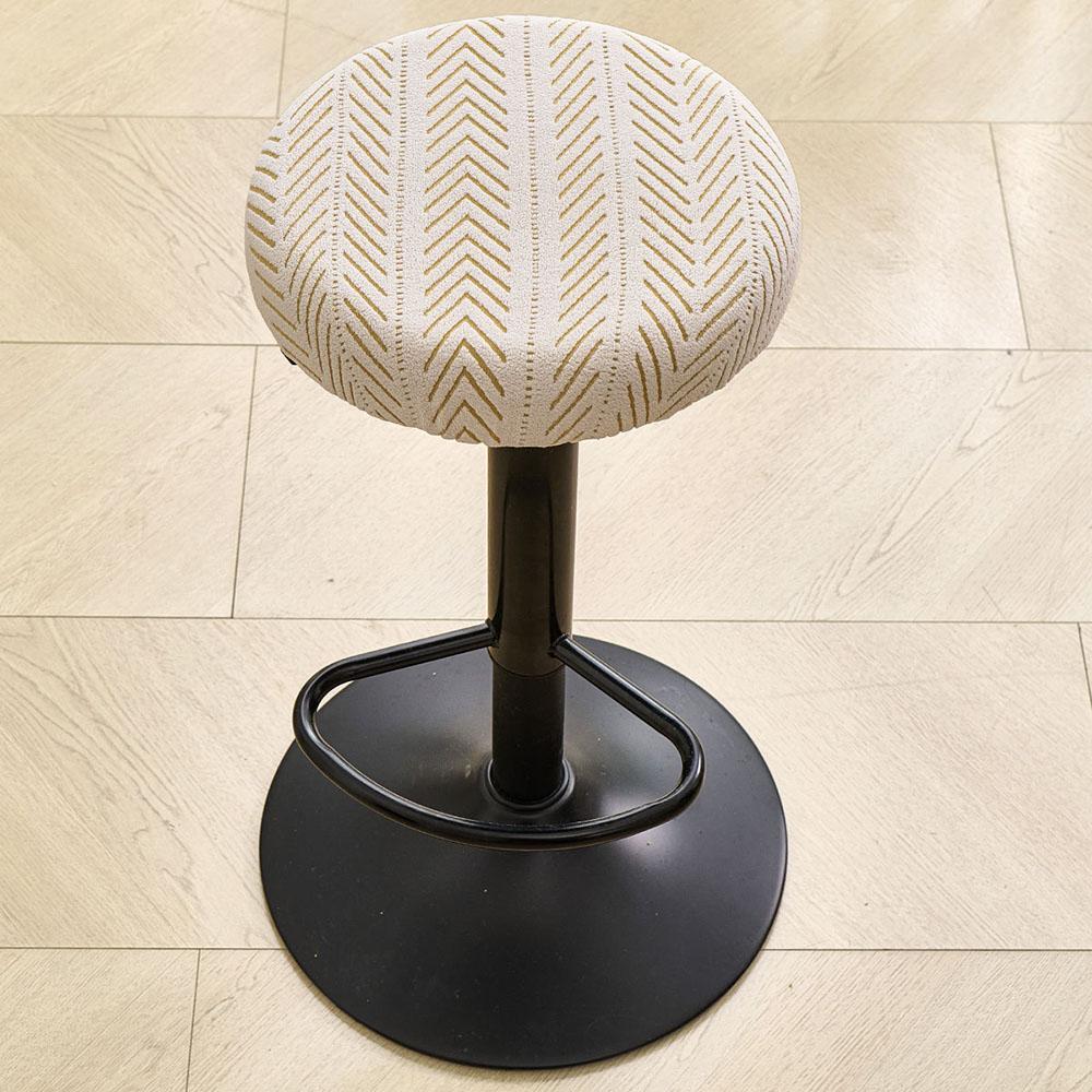 Elastic Diagonal Pattern Round Stool Cover Bar Seat Slipcovers Round Swivel Stool Seat Covers Round Bar Stool Covers Dustproof