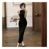 Black High-Neck Halterneck Sleeveless Bodycon Maxi Dress