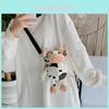 New Fashion Plush Shoulder Bag For Women Cute Cow Pattern Pink Color Small Size