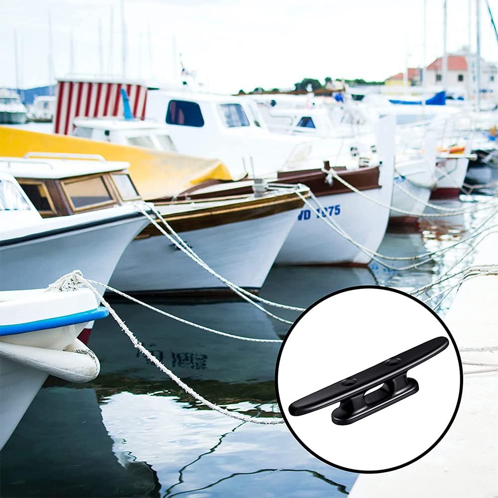 Oikabio 4 Pack 4" Black Boat Cleats Kayak Cleats Boat Dock Cleats for Boat,