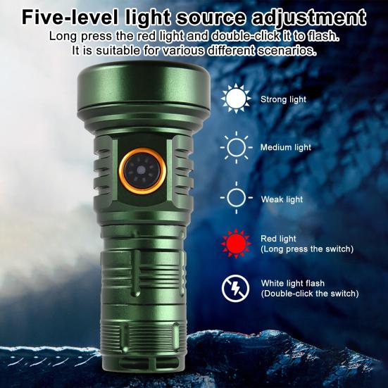 Mini Flashlight Super Lumens Multiple Lighting Bright High Modes Waterproof Portable Rechargeable LED