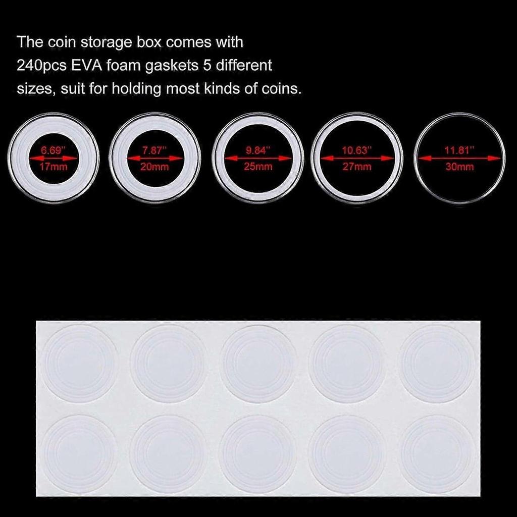 240 Pieces 30mm Coin Capsules Coin Holders for Collectors