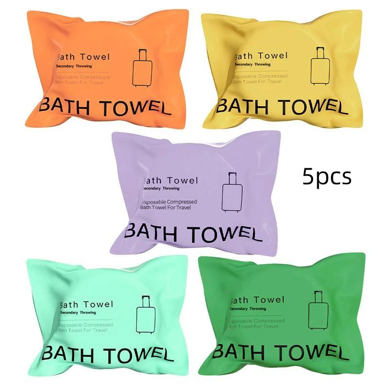 Large Disposable Bath Towel 140*70Cm Compressed Towel Travel Quick-Drying Towel Travel Essential Towel 2/5Pcs