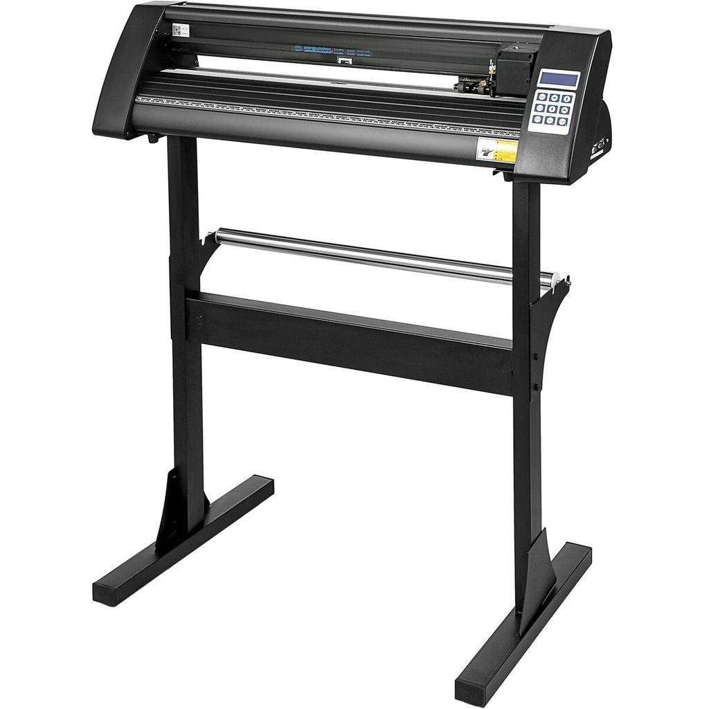 Vinyl Cutter 28 Inch Vinyl Cutter Machine 720mm Paper Feed Vinyl Plotter Cutter Machine with Sturdy Floor Stand for Cutting Paper Black