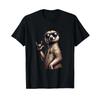Rockendes Erdmännchen mit Sonnenbrille Lustiges T-Shirt Vintage Grafikdesigner Kleidung Dehnbar Vielseitig Leicht Lässig Mann