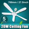 220V AU/EU/UK Silent 5 Leaves Ceiling Canopy Fan with 1.8m Switch Hanging Fan for Camping Bed Dormitory Tent Celling Fan