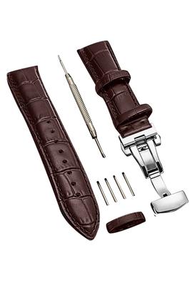 Correa de reloj Correa de reloj de 23 mm, 24 mm, 22 mm, 21 mm, 20 mm, 19 mm y 18 mm Correa de reloj de cuero genuino Correa de repuesto Hebilla en D Reloj de cuero resistente al agua y al sudor