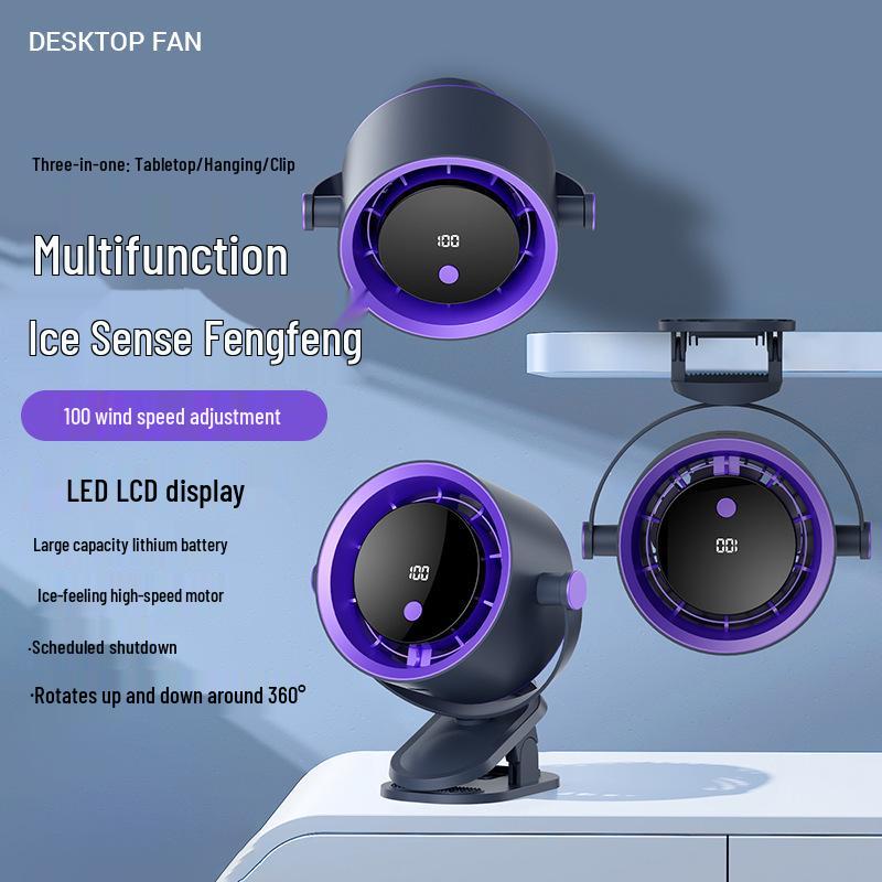 Portable High-Speed Smart Digital Display Fan for Desktop and Tabletop Use