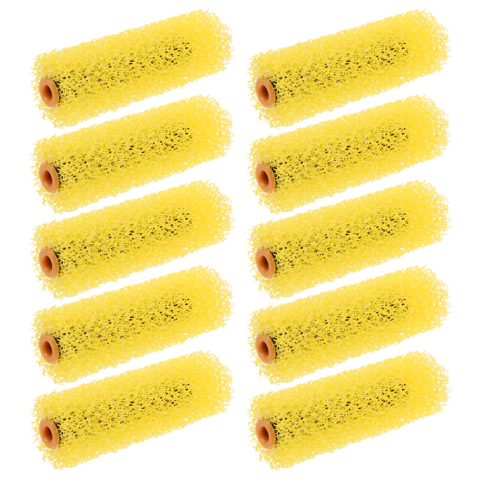 10pc Sponge Embossing Roller Painting Drawing Brush For Household Wall Paint Roller Cover Large/Medium Texture Sponge Brush Wall 10.5X3.50CM