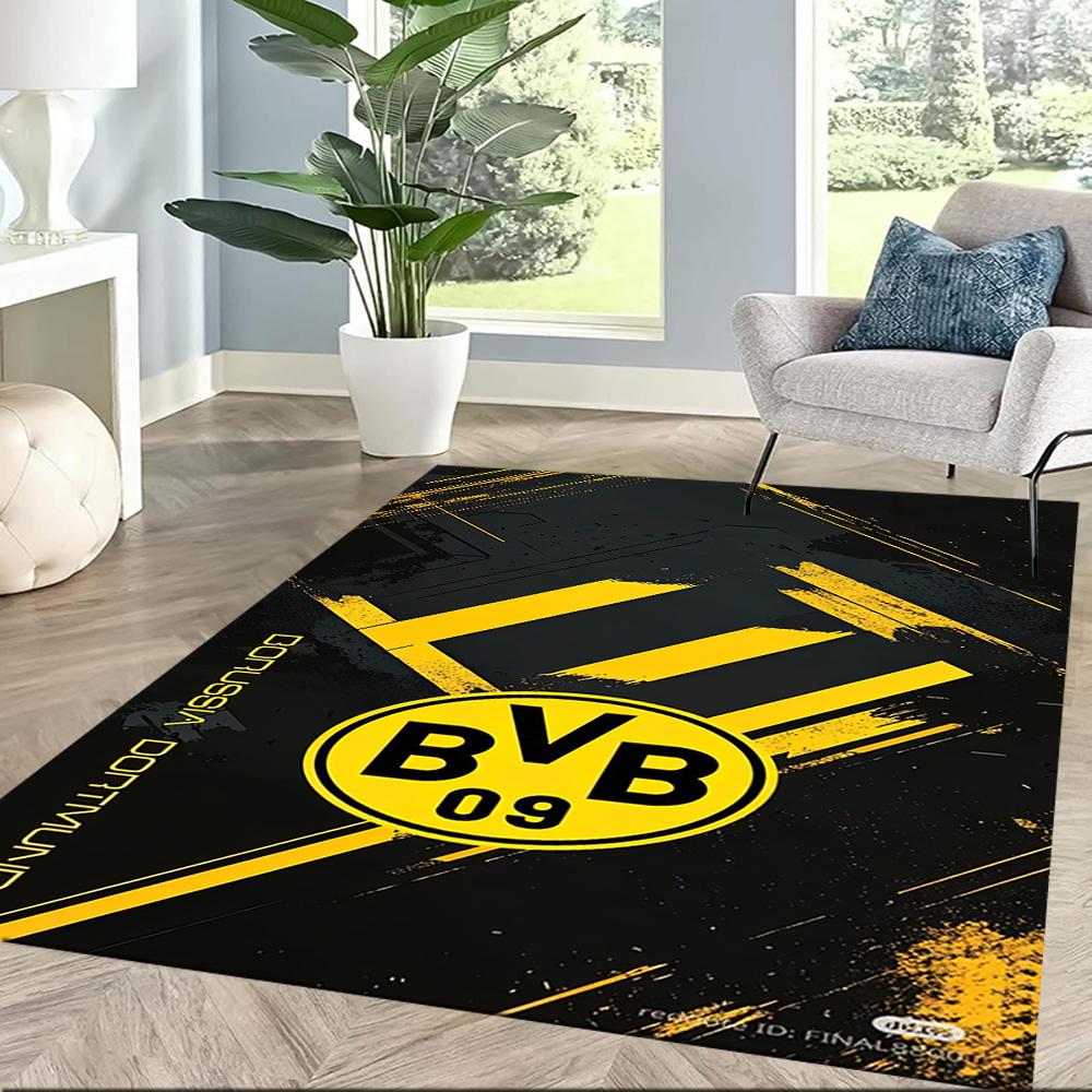 Borussia Dortmund Floor Mat Perfect For Foyer Hallway Decorate Room Playrooms Antislip Rug Decorate Offices