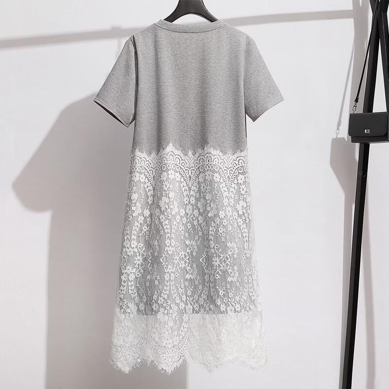 Cypress House Women's Lace Patchwork T-Shirt Dress