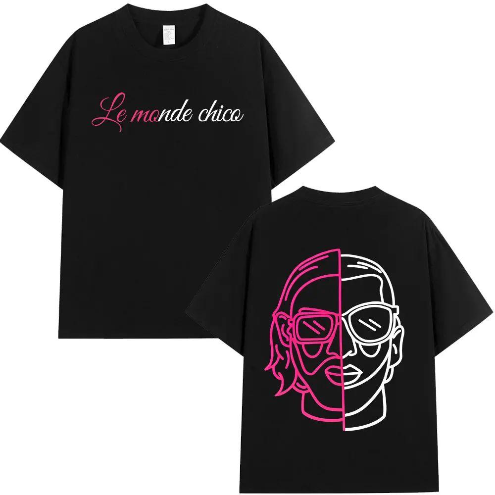 PNL Album Cantante Rap Francese Modello Stampato T-shirt Le Monde Chico T-shirt Estiva Hip Hop Moda Casual Street Wear Unisex