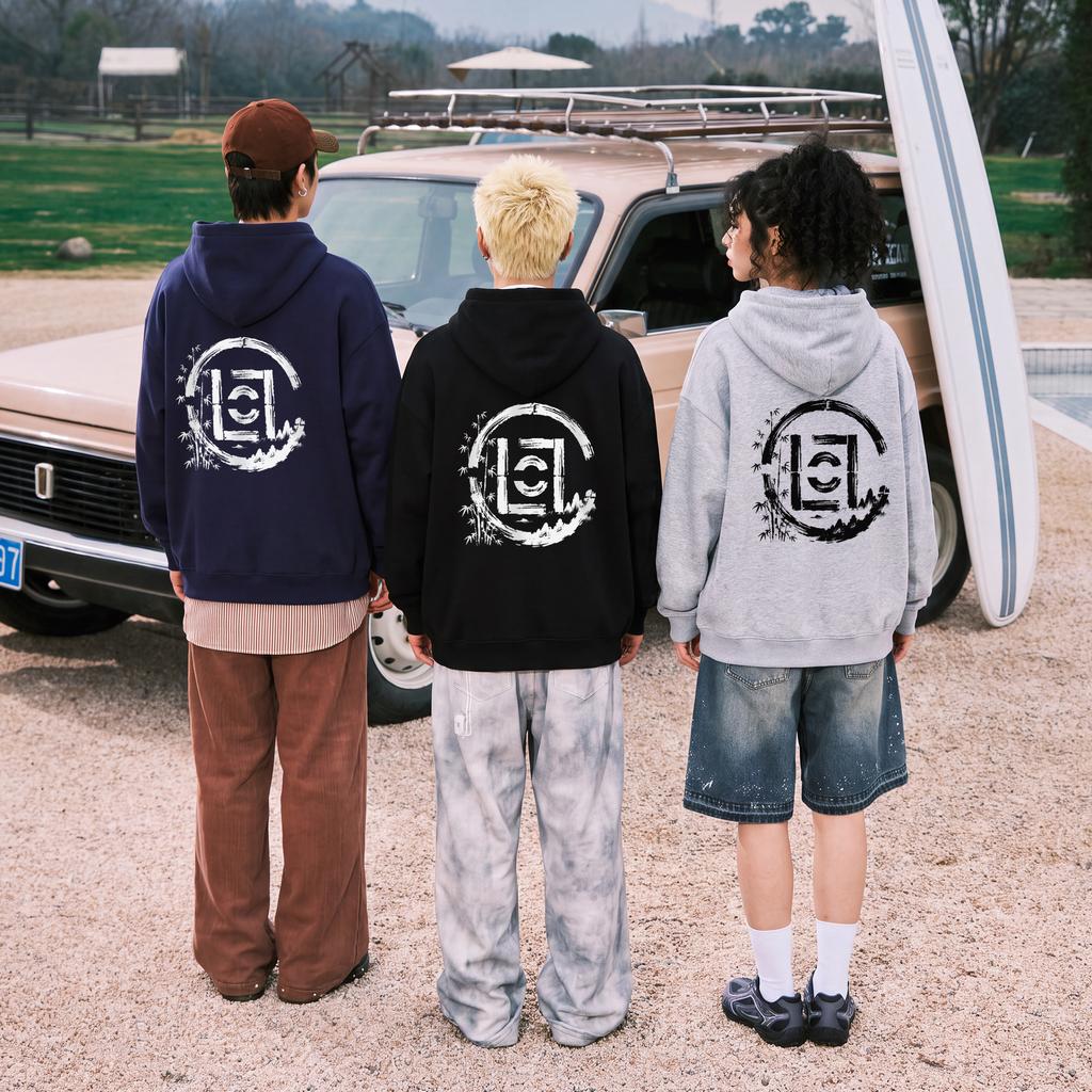 CLOT Sweatshirts Unisex Hooded Non Detachable Moderate EL2630120A060260-D3