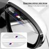 WLIB8 2Pc PVC Car Rearview Rain Eyebrow Transparent Stickers For M Performance 1 3 5 7 Series M3 M4 M5 M6 X1 X3 X5 X6 X7 E30 E34