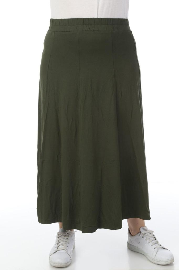 Damenstil Übergröße Rock 8-teiliger Rock mit elastischem Bund