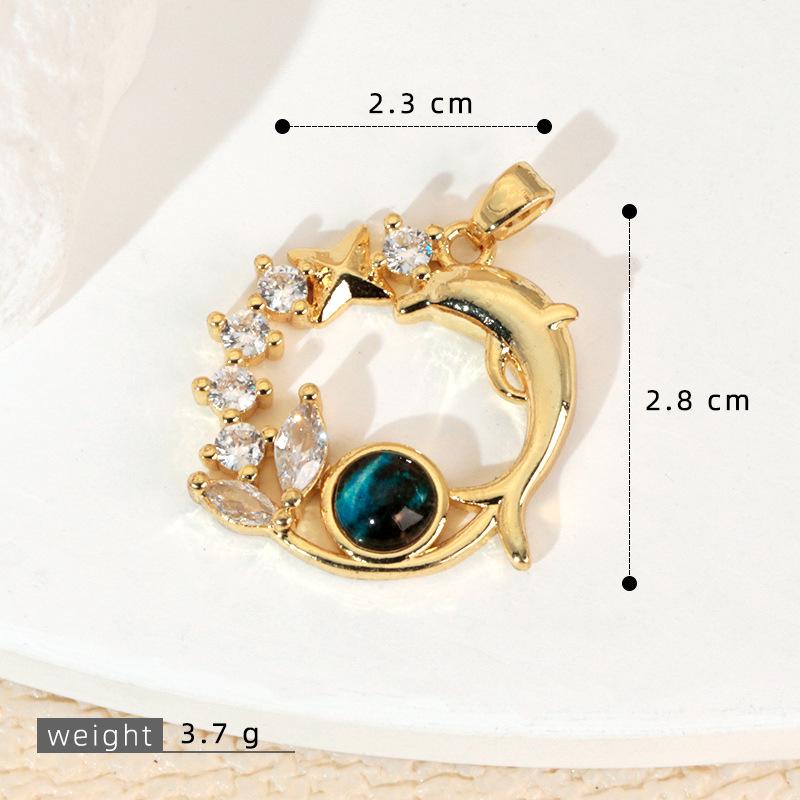 Kupfer Sternenhimmel Sonne & Mond Anhänger Halskette - Vielseitiges Luxus Schlüsselbein Kette Accessoire