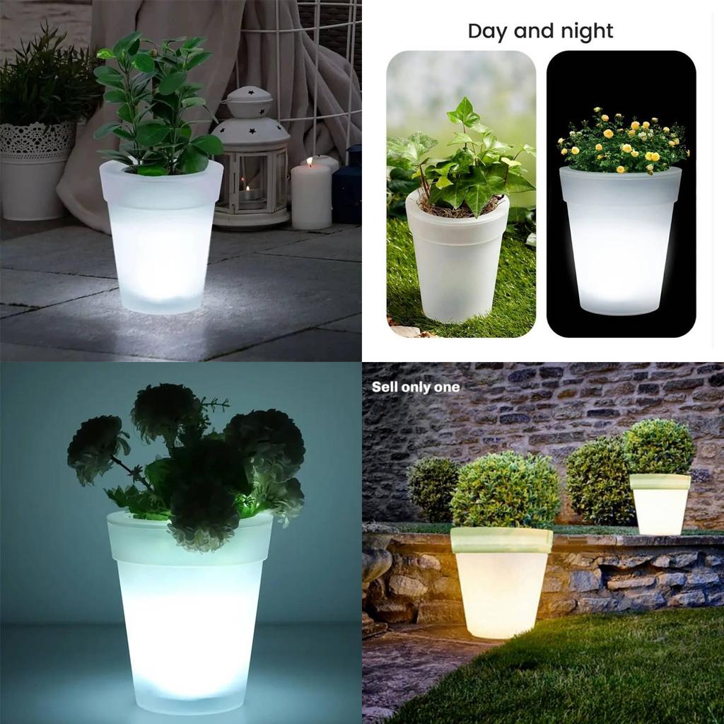 Solar-Gartenpflanzer-Leuchte Mit Wasserdichter LED-Lampe Für Hof- Und Terrassen-Dekoration