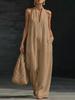  Spring and Summer New European and American Independent Station Simple, Elegant and Comfortable Sleeveless Jumpsuit