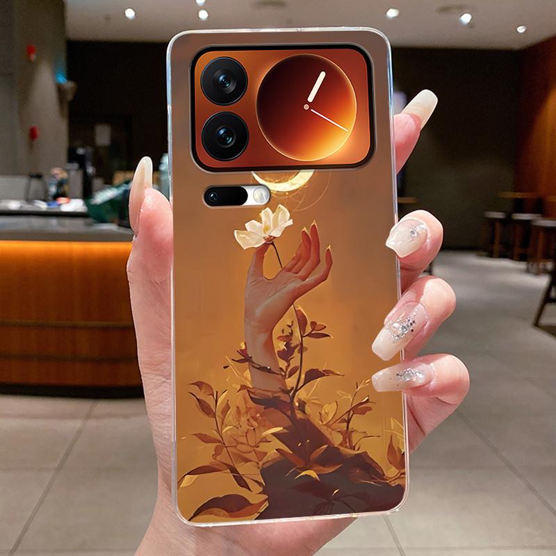 Fashion Night Owl Pattern Phone Case For Xiaomi 17 Pro Xiaomi 17 Pro Max Transparent TPU Soft Cover Shockproof Couple Shell