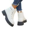 Short Boots, Lace-up Thick-soled Cotton Boots, Women's Shoes, Thickened Belt Buckle