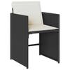 Vidaxl 5-Cz. Garden Furniture Set With Cushions, Black, Poly Rattan