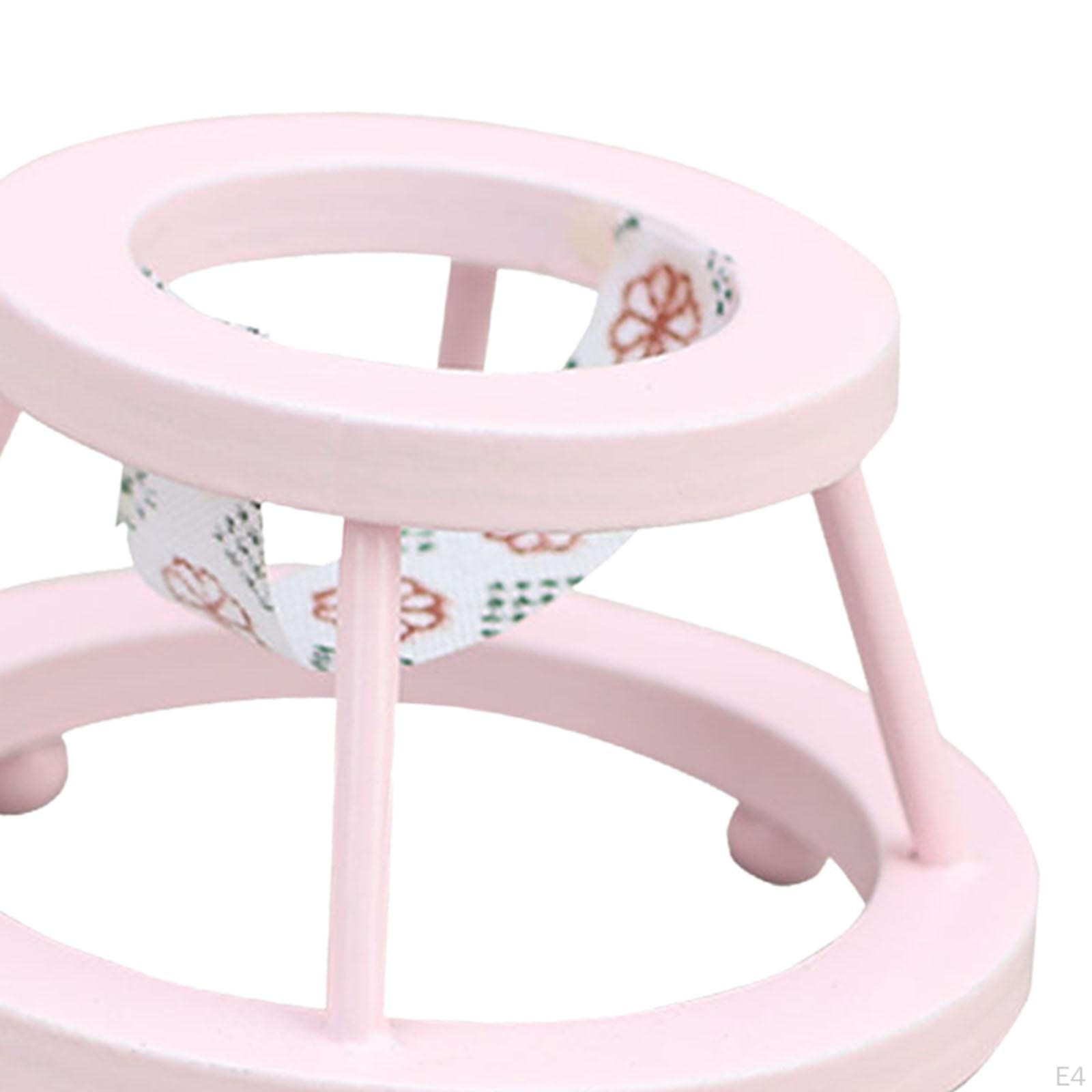 1/12 Кукольный домик Ходунки Мини-коляска Опора Украшение Микро Сцена Детская комната — фото 6