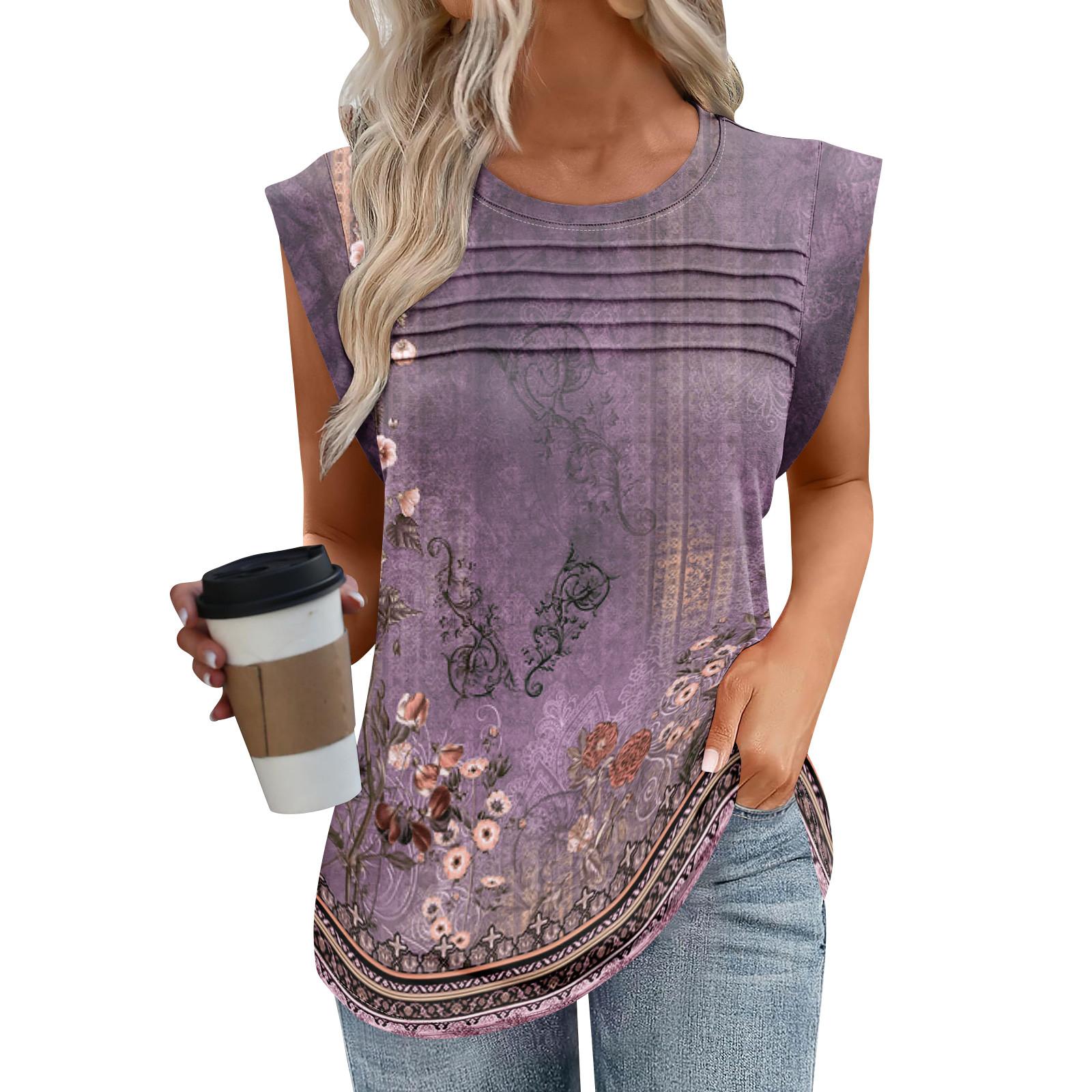 

Женская майка-топ, летняя, нарядная, повседневная, свободного кроя, плиссированные рубашки, футболки с короткими рукавами XXL